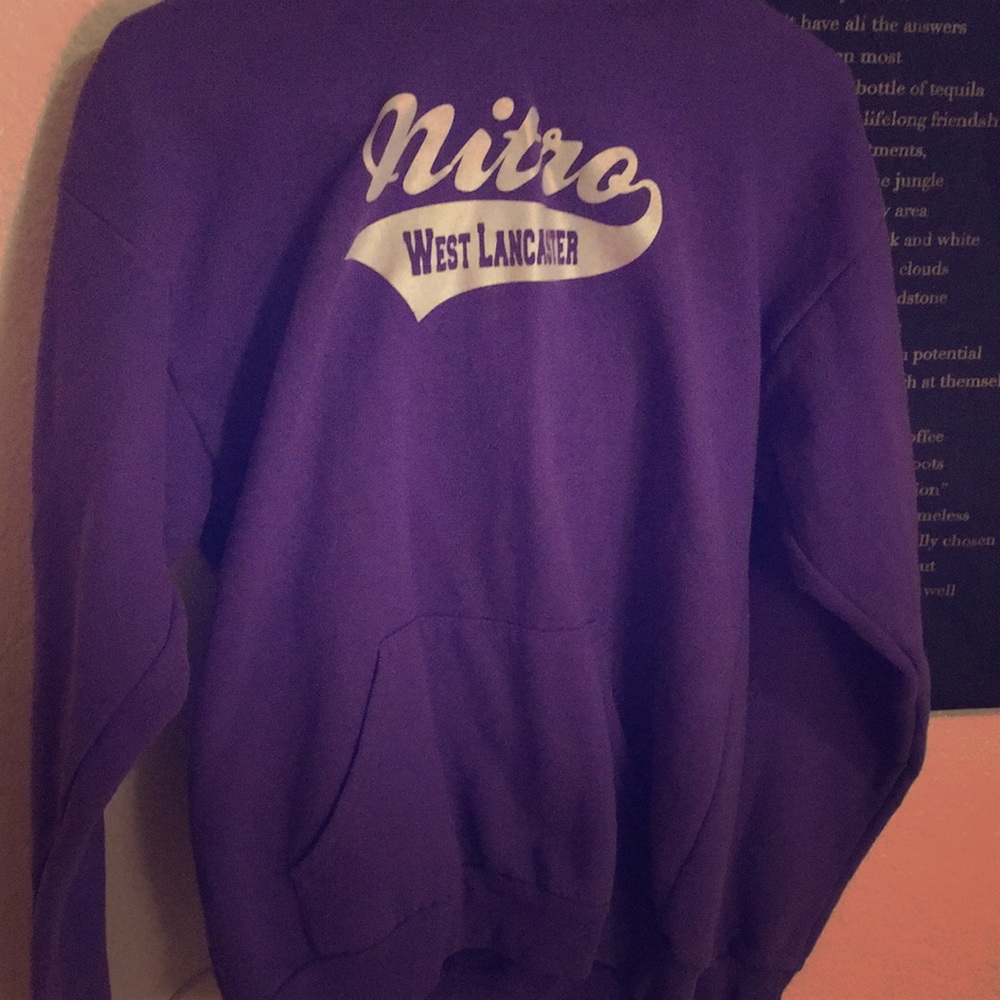 Hooded purple sweater